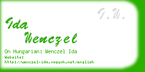 ida wenczel business card